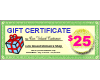 Gift Certificate $25.00 Gift Certificate $25.00